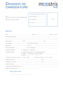Dossier de candidature Eduka Sup Valence